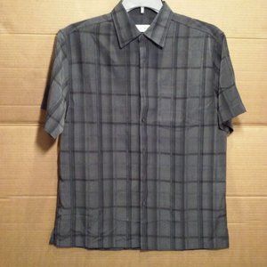 Michael Brandon Plaid Short Sleeve Button Down Shirt Medium